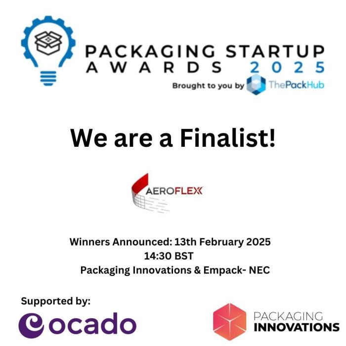 AeroFlexx Named Finalist for the Packaging Startup Awards!